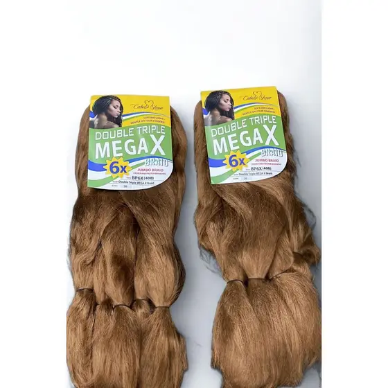 Kit 2 Cabelos Jumbos na COR 30 COBRE P/ Tranças Hiperx 800g
