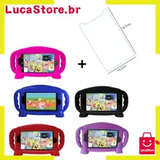 Capa Capinha Infantil Tablet Multilaser M7Plus/M7 3G 4G + Película do vidro 9H temperado