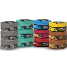 Kit 12 Cera Modeladora Vision Barber Shop 130g Barba Cabelo Bigode