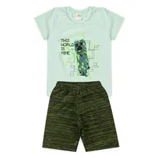 Conjunto Infantil Masculino Verão, Estampa Pop It- Rex Tam1 ao 14 anos