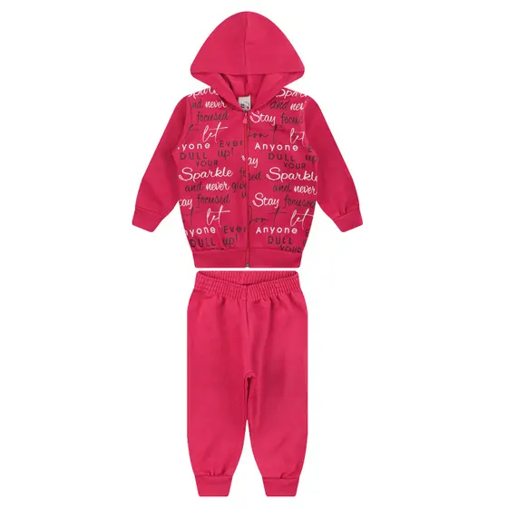 Conjunto Infantil Feminino Jaqueta Sparkle and Never