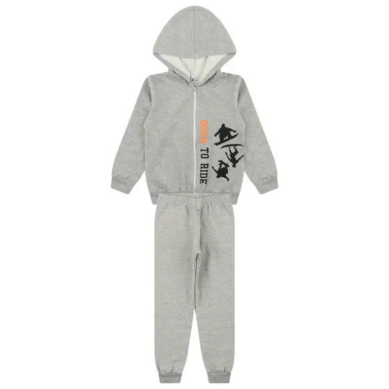 Conjunto Infantil Masculino Jaqueta Born To Ride