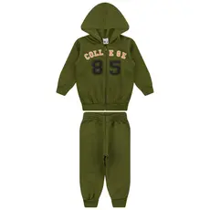 Conjunto Infantil Masculino Jaqueta Ziper College