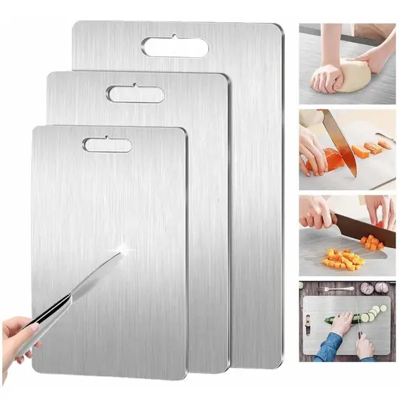 Tábua de Corte Inox 304 Premium Não Enferruja Fácil de Limpar