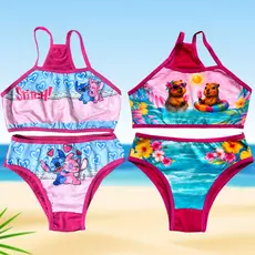 Kit 2 Conjunto Biquíni Infantil Moda Praia Sublimado Calcinha e Top desenhos presente menina natal