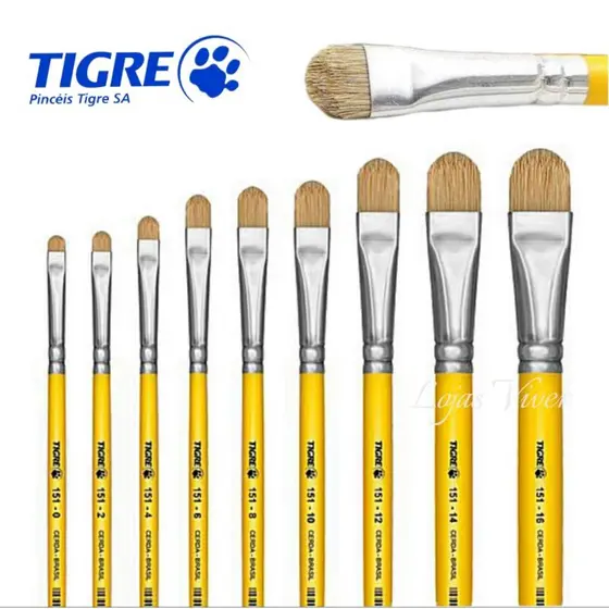 Pincel 151 Língua de Gato Cerda Natural - Tigre
