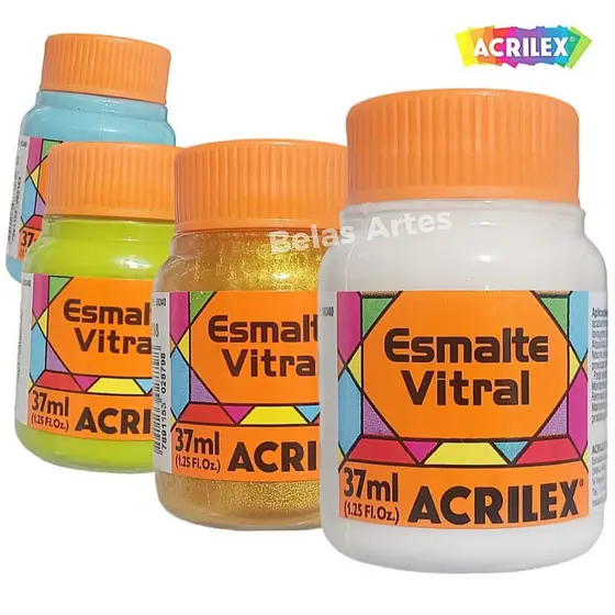 Tinta Esmalte Vitral 37ml para Vidro e Porcelana - Acrilex