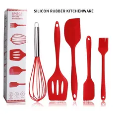 Kit 5 Peças Utensílios de Cozinha Silicone