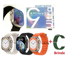 Smartwatch K9 Ultra 2 Série 9 Relogio Inteligente Duas Pulseiras 49mm Modelo 2024