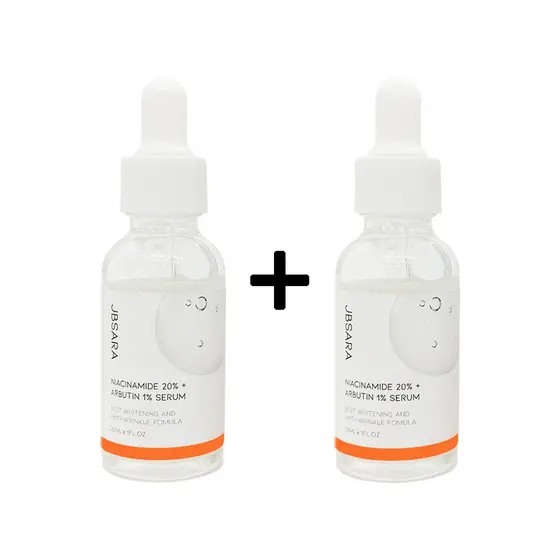 Kit 2 JBSARA Niacinamide 20% + Arbutin 1% Serum 30ml