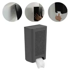 Dispenser Porta Sacolas de Parede Ármario Lavanderia Organizador Puxa Saco Adesivo Sem Furos Flow OU