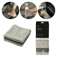 Kit 3 Panos Flanela de Microfibra 30cm Reutilizável Multiuso Para Limpeza Lavanderia Premium Flow OU