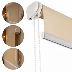 Rolo Blackout Cortina Persiana 160x160 Poliéster Corta Luz Tubo Alumínio Janela Quarto Sala Escuro