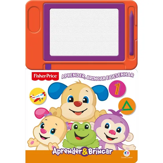 Livro Lousa magnética Fisher Price - Aprender, brincar e desenhar
