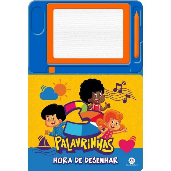 Livro Lousa magnética 3 Palavrinhas - Hora de desenhar