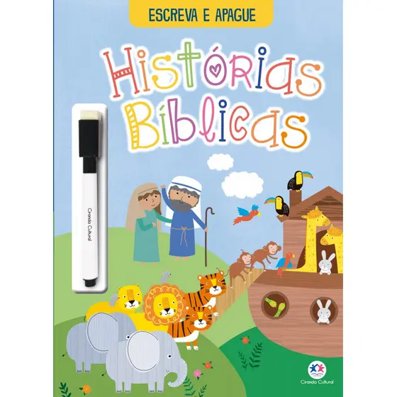 Livro Infantil Escreva e Apague- Histórias Bíblicas
