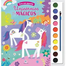 Livro Aquarela Unicórnios mágicos