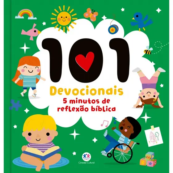 Livro Almofadado médio 101 Devocionais - 5 minutos de reflexão bíb