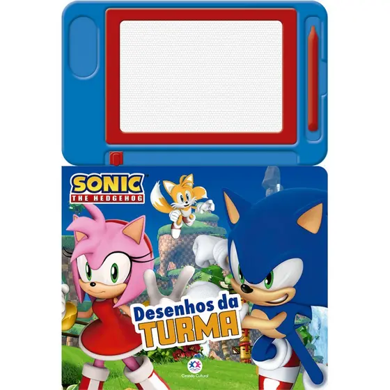 Livro Lousa magnética Sonic - Desenhos da turma