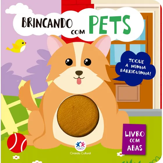 Livro Toque e sinta Brincando Com Pets