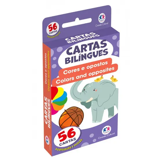 Livro Flash cards Flash Cards Cartas Bilíngues - Cores e opostos -