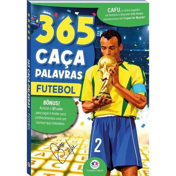 Livro 365 Caça-Palavras Futebol Cafu