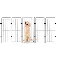 Cercado Cachorro Caes Grande Portao + 4 Modulos 196x98cm
