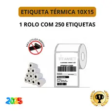 Etiqueta Térmica Não Usa Ribbon 100x150 - 1 Rolo 250 etiquetas