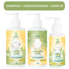 Shampoo Condicionador Leave-in Infantil Verdi Natural Aloe Vera Camomila Pantenol Verdi Natural