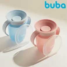 Copo de Treinamento Buba 360 para Bebê Infantil Antivazamento Para Introdução Alimentar 210 ml