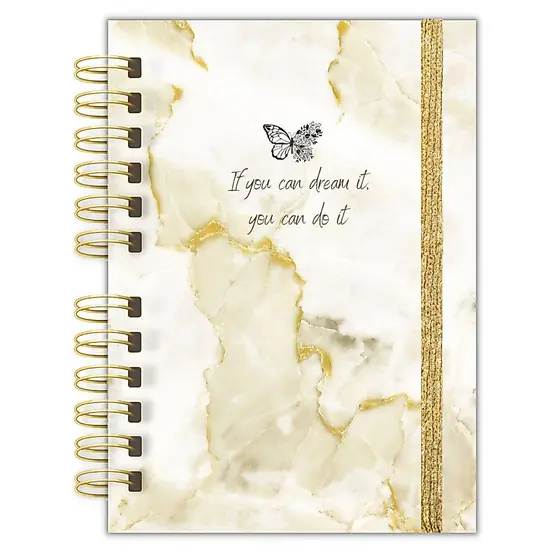 Agenda Planner Pessoal de Planejamento Estratégico EMF.Planner (Marmorato Dourado)