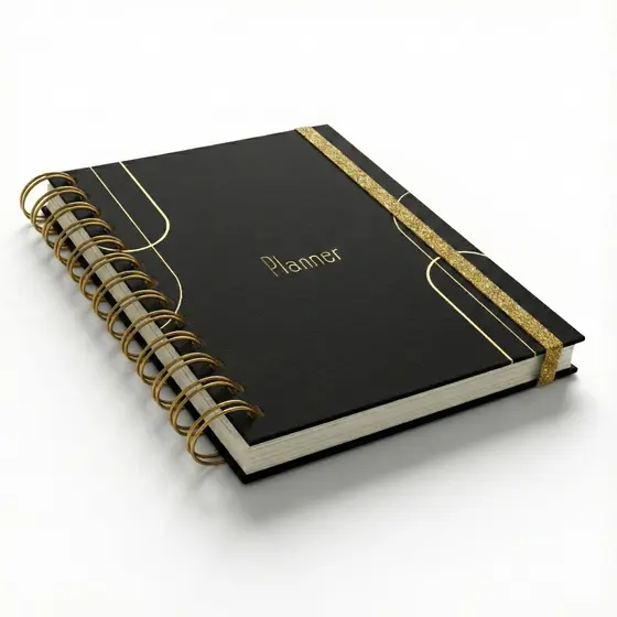Agenda Planner Strategy  - Planejamento Estratégico - EMF.Planner - Preto com Dourado