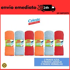 Pano De Chão Microfibra Kit 3 Ou Mais Unidades Celeste Limpeza Chão, Vidro, Carro e mesa Geral.