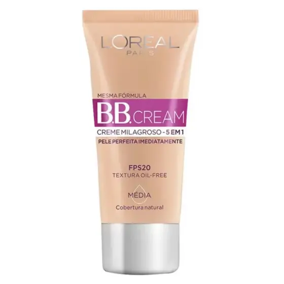 LOreal Paris Base Maquiagem BB Cream FPS20 Dermo Expertise Cor Media , 30ml