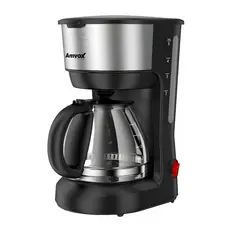 Cafeteira elétrica Amvox ACF 227 18 xícaras 600W 750ML preto e inox