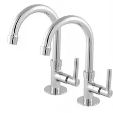 Kit 2 Torneiras Banheiro P/ Lavabo Torneira Banheiro Metal