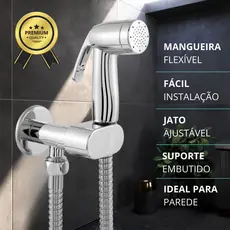Ducha Higiênica Para Banheiro Lavabo Lavatório Acoplada Luxo Adaptador Bidê