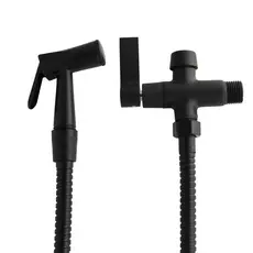 Ducha Higienica com Derivacao Adaptador Preto Fosco 2 Saidas