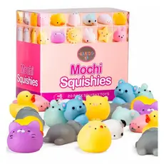 KIT COM 30 Peças Bichinhos Mochi Macio De Apertar Alivio Estresse Fidget