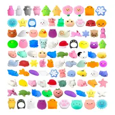 Kit10/kit25/kit40/kit60 Squishy Mochi Bichinho Macio De Apertar ｜Hit para Bebe e Criança Squeeze Toys-Conjunto