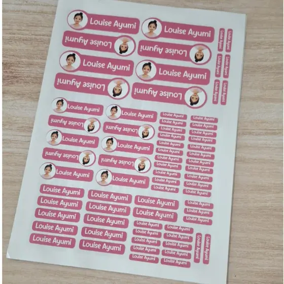 Kit Etiquetas Escolares Personalizadas com Foto da Criança para Material Escolar