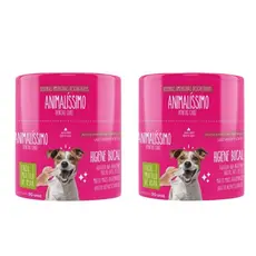 Kit 2 Dental Care Dedeira Higiene Bucal Pet Cães Gatos 60un