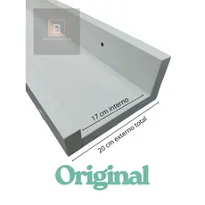 Prateleira Canaleta Calha ORIGINAL – 20 cm de Profundidade | Porta Temperos, Quadros e Livros