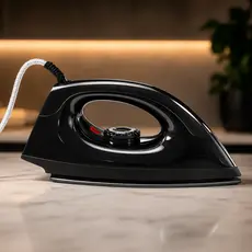 Ferro Passar Roupa A Seco Leve Rapido Antiaderente Preto | 127V 220V | Alta Temperatura Potente