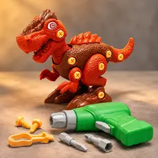 Dinossauro Infantil Montar e Desmontar com Parafusadeira Elétrica Brinquedo Educativo 3+