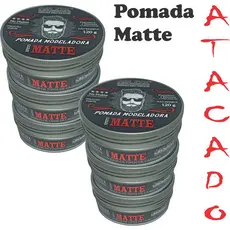 Kit 06 Pomada Modeladora  Matte Nilux 120g Cabelo Barba Bigode