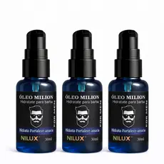 Kit 3 Oleo para barba Milion Nilux 30ml