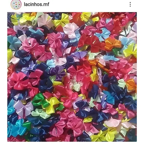LAÇO CETIM LISO Nº2 ( SORTIDOS COLORIDO DE 100 À 500 PÇS NA PROMOÇÃO)