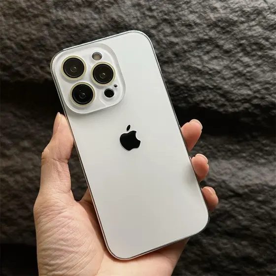 Capa Capinha Caixa Dura Primária De Titânio Cinza Mate Para IPhone 15 14 13 12 Pro Max I11 Com Capa De Filme De Lente