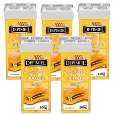 Kit 5 Unid Cera Depilatória Depimiel Roll-on Clássica 100g